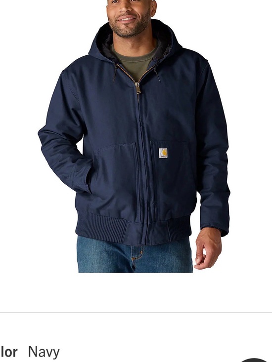 Carhartt Other - NWT Carhartt Navy Hooded Work Jacket